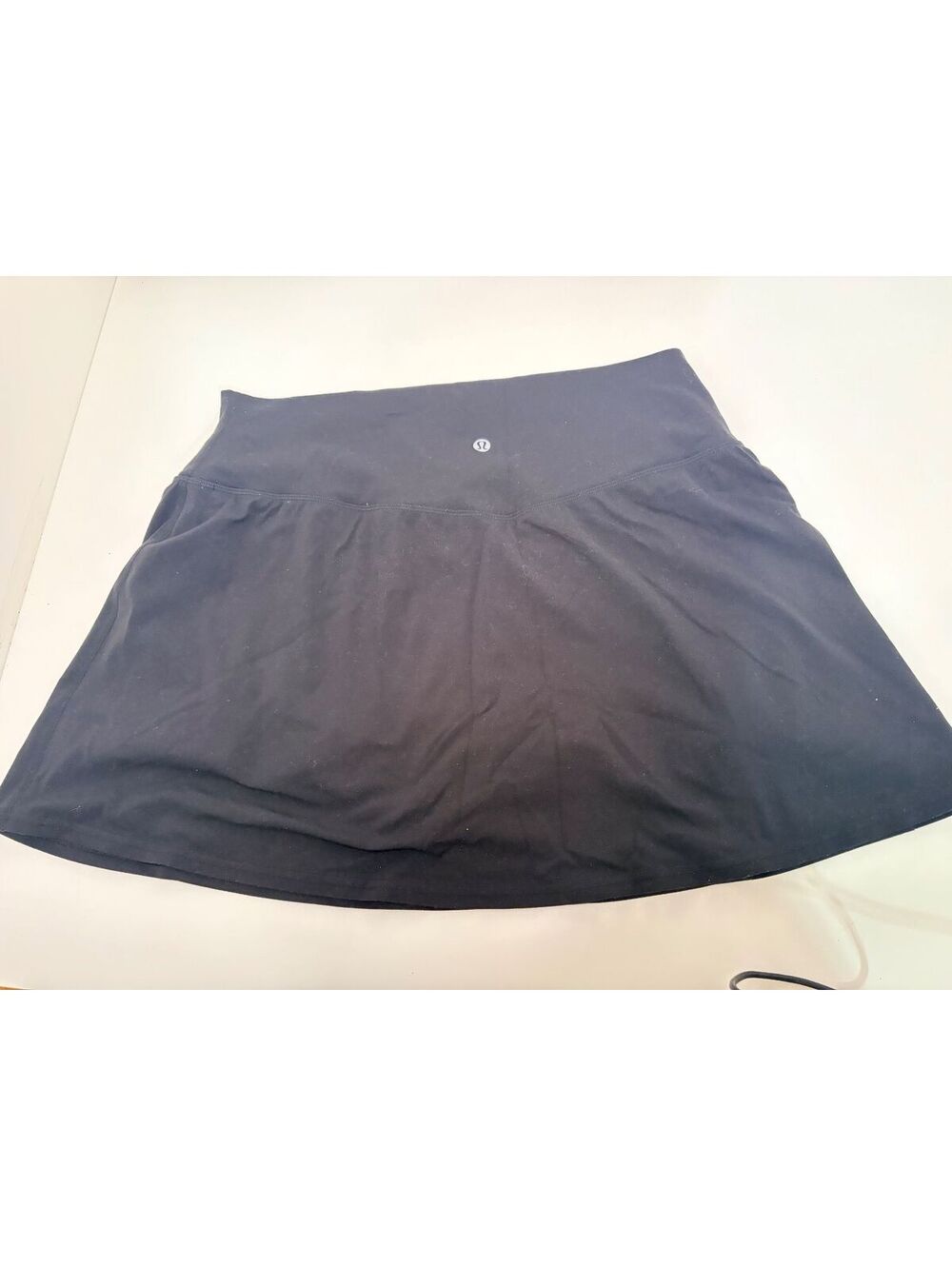 Lululemon Black Court Rival High-Rise Athletic Tennis Skirt with Built-In Shorts
